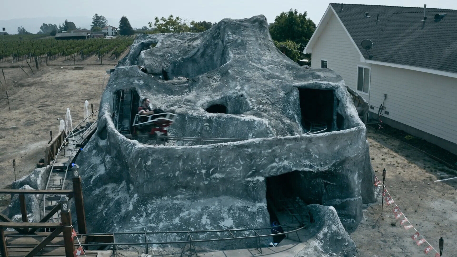 A love for Disney and sheltering in place gave birth to a roller coaster in a California backyard